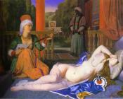 让奥古斯特多米尼克安格尔 - Odalisque with Slave